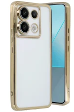 Newface Xiaomi Redmi Note 13 Pro 4G Kılıf Razer Lensli Silikon - Gold