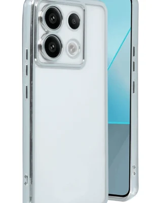 Newface Xiaomi Redmi Note 13 Pro 4G Kılıf Razer Lensli Silikon - Gümüş