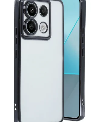 Newface Xiaomi Redmi Note 13 Pro 4G Kılıf Razer Lensli Silikon - Siyah