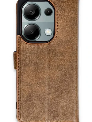 Newface Xiaomi Redmi Note 13 Pro 4G Kılıf Trend S Plus Kapaklı Kılıf - Taba