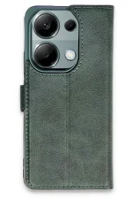 Newface Xiaomi Redmi Note 13 Pro 4G Kılıf Trend S Plus Kapaklı Kılıf - Yeşil