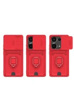 Newface Xiaomi Redmi Note 13 Pro 4G Kılıf Zuma Kartvizitli Yüzüklü Silikon - Pembe - Görsel 2