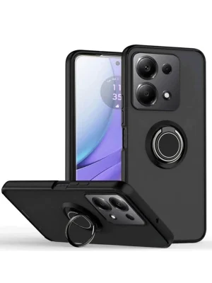 Newface Xiaomi Redmi Note 13 Pro 4G Montreal Yüzüklü Silikon Kapak - Siyah