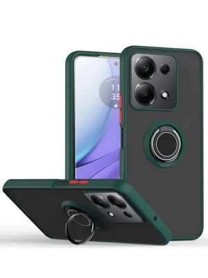 Newface Xiaomi Redmi Note 13 Pro 4G Montreal Yüzüklü Silikon Kapak - Yeşil