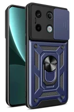 Newface Xiaomi Redmi Note 13 Pro 4G Pars Lens Yüzüklü Silikon - Lacivert