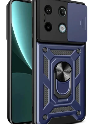 Newface Xiaomi Redmi Note 13 Pro 4G Pars Lens Yüzüklü Silikon - Lacivert