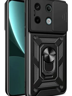 Newface Xiaomi Redmi Note 13 Pro 4G Pars Lens Yüzüklü Silikon - Siyah