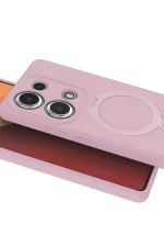 Newface Xiaomi Redmi Note 13 Pro 4G Regal Magsafe Standlı Kapak - Açık Pembe - Görsel 3