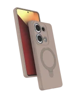 Newface Xiaomi Redmi Note 13 Pro 4G Regal Magsafe Standlı Kapak - Çöl Titanyum