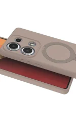 Newface Xiaomi Redmi Note 13 Pro 4G Regal Magsafe Standlı Kapak - Çöl Titanyum - Görsel 3