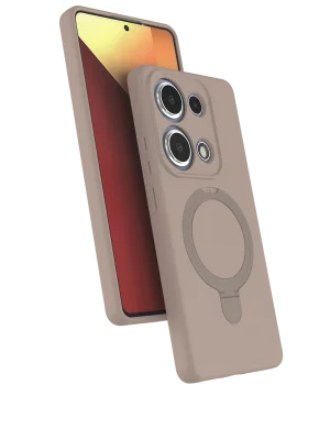 Newface Xiaomi Redmi Note 13 Pro 4G Regal Magsafe Standlı Kapak - Çöl Titanyum