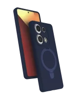 Newface Xiaomi Redmi Note 13 Pro 4G Regal Magsafe Standlı Kapak - Lacivert