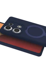 Newface Xiaomi Redmi Note 13 Pro 4G Regal Magsafe Standlı Kapak - Lacivert - Görsel 3