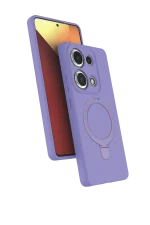 Newface Xiaomi Redmi Note 13 Pro 4G Regal Magsafe Standlı Kapak - Lila