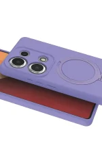 Newface Xiaomi Redmi Note 13 Pro 4G Regal Magsafe Standlı Kapak - Lila - Görsel 3