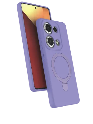 Newface Xiaomi Redmi Note 13 Pro 4G Regal Magsafe Standlı Kapak - Lila