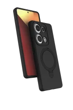 Newface Xiaomi Redmi Note 13 Pro 4G Regal Magsafe Standlı Kapak - Siyah