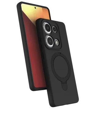 Newface Xiaomi Redmi Note 13 Pro 4G Regal Magsafe Standlı Kapak - Siyah