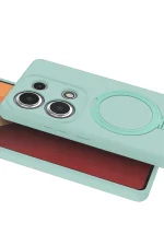 Newface Xiaomi Redmi Note 13 Pro 4G Regal Magsafe Standlı Kapak - Su Yeşili - Görsel 3