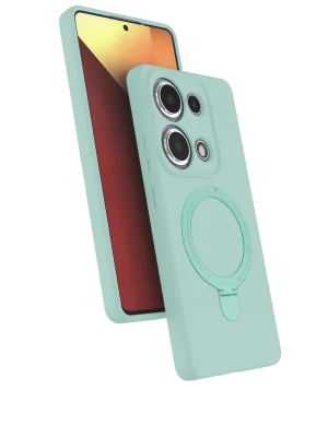 Newface Xiaomi Redmi Note 13 Pro 4G Regal Magsafe Standlı Kapak - Su Yeşili