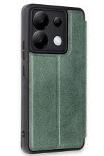 Newface Xiaomi Redmi Note 13 Pro 5G Kılıf Flip Cover - Koyu Yeşil - Görsel 2