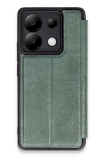 Newface Xiaomi Redmi Note 13 Pro 5G Kılıf Flip Cover - Koyu Yeşil