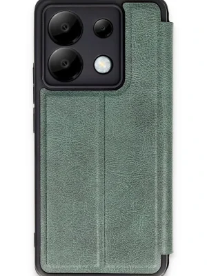 Newface Xiaomi Redmi Note 13 Pro 5G Kılıf Flip Cover - Koyu Yeşil