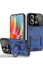 Newface Xiaomi Redmi Note 13 Pro 5G Kılıf Joy Lens Standlı Kapak - Lacivert