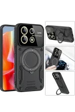 Newface Xiaomi Redmi Note 13 Pro 5G Kılıf Joy Lens Standlı Kapak - Mor - Görsel 3