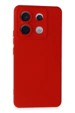 Newface Xiaomi Redmi Note 13 Pro 5G Kılıf Nano içi Kadife Silikon - Kırmızı