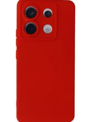 Newface Xiaomi Redmi Note 13 Pro 5G Kılıf Nano içi Kadife Silikon - Kırmızı