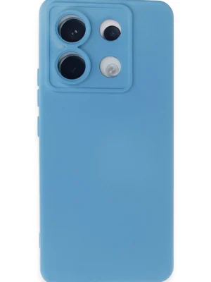 Newface Xiaomi Redmi Note 13 Pro 5G Kılıf Nano içi Kadife Silikon - Mavi