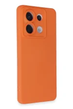 Newface Xiaomi Redmi Note 13 Pro 5G Kılıf Nano içi Kadife Silikon - Turuncu - Görsel 2