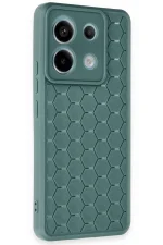 Newface Xiaomi Redmi Note 13 Pro 5G Kılıf Petek Silikon Kapak - Koyu Yeşil - Görsel 2