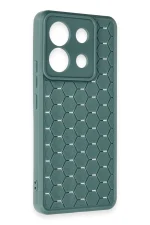 Newface Xiaomi Redmi Note 13 Pro 5G Kılıf Petek Silikon Kapak - Koyu Yeşil - Görsel 3