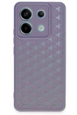 Newface Xiaomi Redmi Note 13 Pro 5G Kılıf Petek Silikon Kapak - Lila