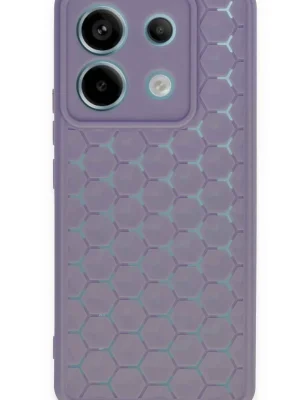 Newface Xiaomi Redmi Note 13 Pro 5G Kılıf Petek Silikon Kapak - Lila