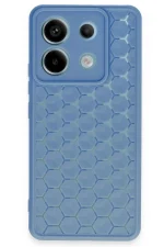 Newface Xiaomi Redmi Note 13 Pro 5G Kılıf Petek Silikon Kapak - Mavi