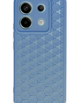 Newface Xiaomi Redmi Note 13 Pro 5G Kılıf Petek Silikon Kapak - Mavi