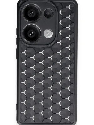 Newface Xiaomi Redmi Note 13 Pro 5G Kılıf Petek Silikon Kapak - Siyah