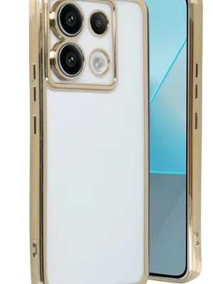 Newface Xiaomi Redmi Note 13 Pro 5G Kılıf Razer Lensli Silikon - Gold
