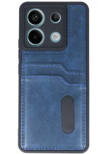 Newface Xiaomi Redmi Note 13 Pro 5G Kılıf Sara Kartvizitli Deri Kılıf - Lacivert - Görsel 2