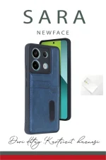 Newface Xiaomi Redmi Note 13 Pro 5G Kılıf Sara Kartvizitli Deri Kılıf - Taba - Görsel 3