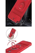 Newface Xiaomi Redmi Note 13 Pro 5G Kılıf Zuma Kartvizitli Yüzüklü Silikon - Lacivert - Görsel 3