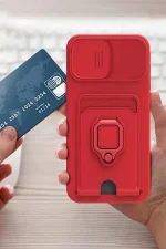 Newface Xiaomi Redmi Note 13 Pro 5G Kılıf Zuma Kartvizitli Yüzüklü Silikon - Siyah - Görsel 2