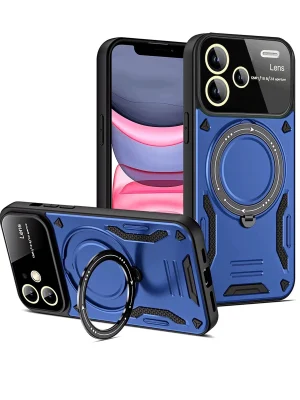 Newface Xiaomi Redmi Note 13 Pro Plus Joy Lens Standlı Kapak - Lacivert