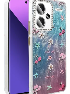 Newface Xiaomi Redmi Note 13 Pro Plus Kılıf Blade Aynalı Desenli Kapak - Desen 4