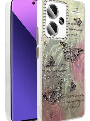 Newface Xiaomi Redmi Note 13 Pro Plus Kılıf Blade Aynalı Desenli Kapak - Desen 6