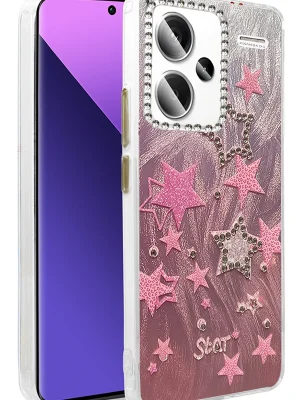 Newface Xiaomi Redmi Note 13 Pro Plus Kılıf Blade Aynalı Desenli Kapak - Desen 7