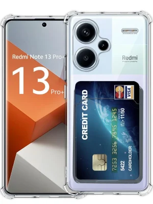 Newface Xiaomi Redmi Note 13 Pro Plus Kılıf Kart Şeffaf Silikon - Şeffaf